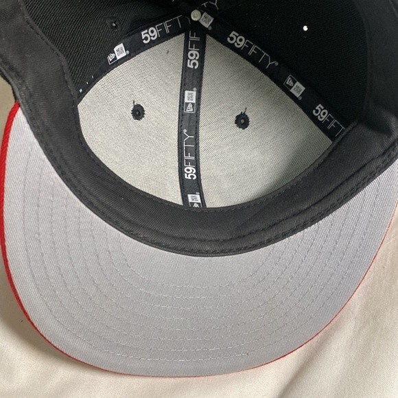 baseball MLB Oakland As new era hat red black 5950 sz 7 - Picture 11 of 11